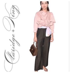 Claridge + King Silk Twill charcoal gray pants - S‎